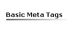 Basic Meta Tags